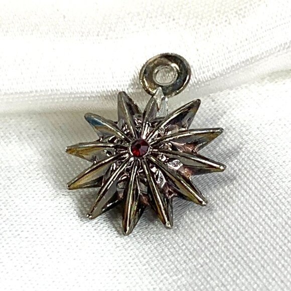 Waterford Crystal Snowflake Wishes Silver Charm Rhodium Plated Ruby Red Crystal - Picture 7 of 8